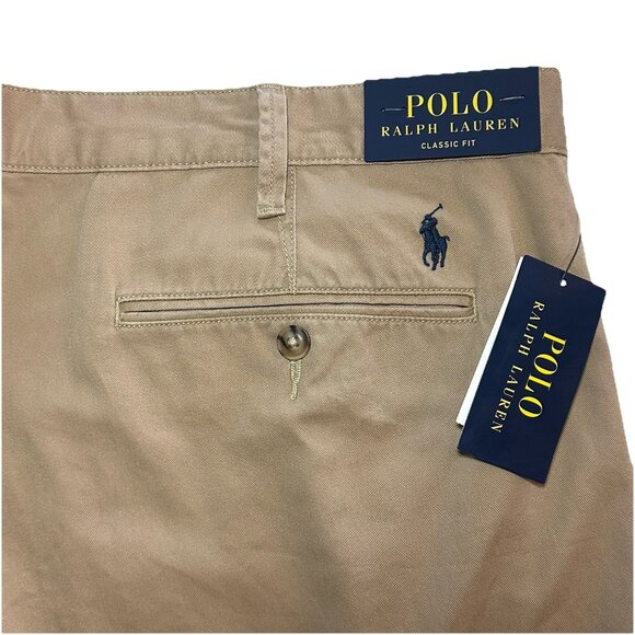 Polo Ralph Lauren Big & Tall 44T Cafe Tan Classic Fit 11" Shorts 100% Cotton - Picture 8 of 9